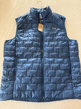 Patagonia Blue Quilted Lightweight Vest